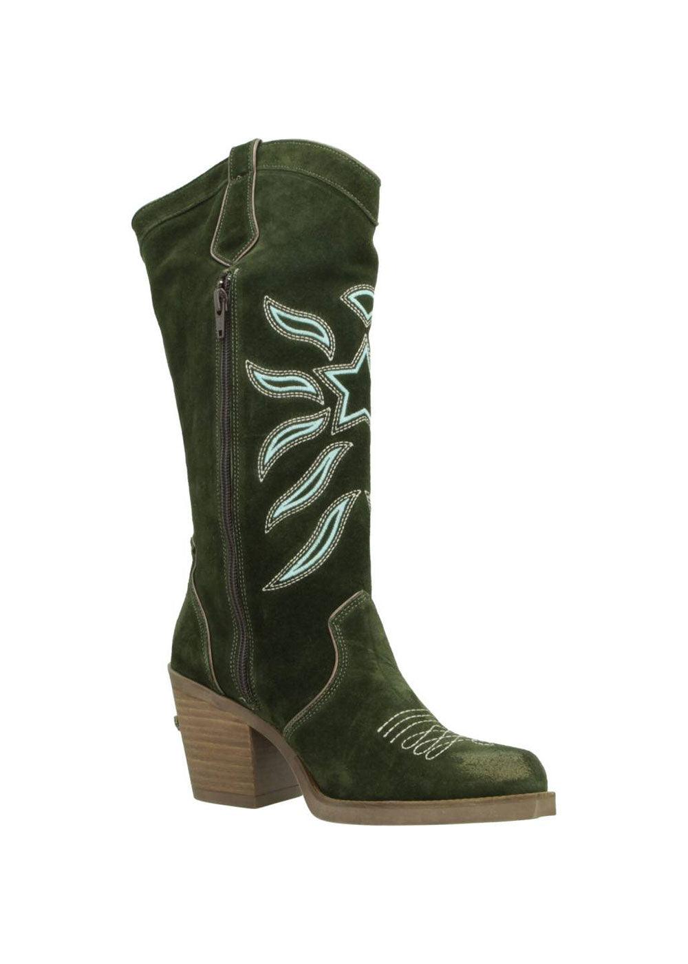 Long clearance green boots