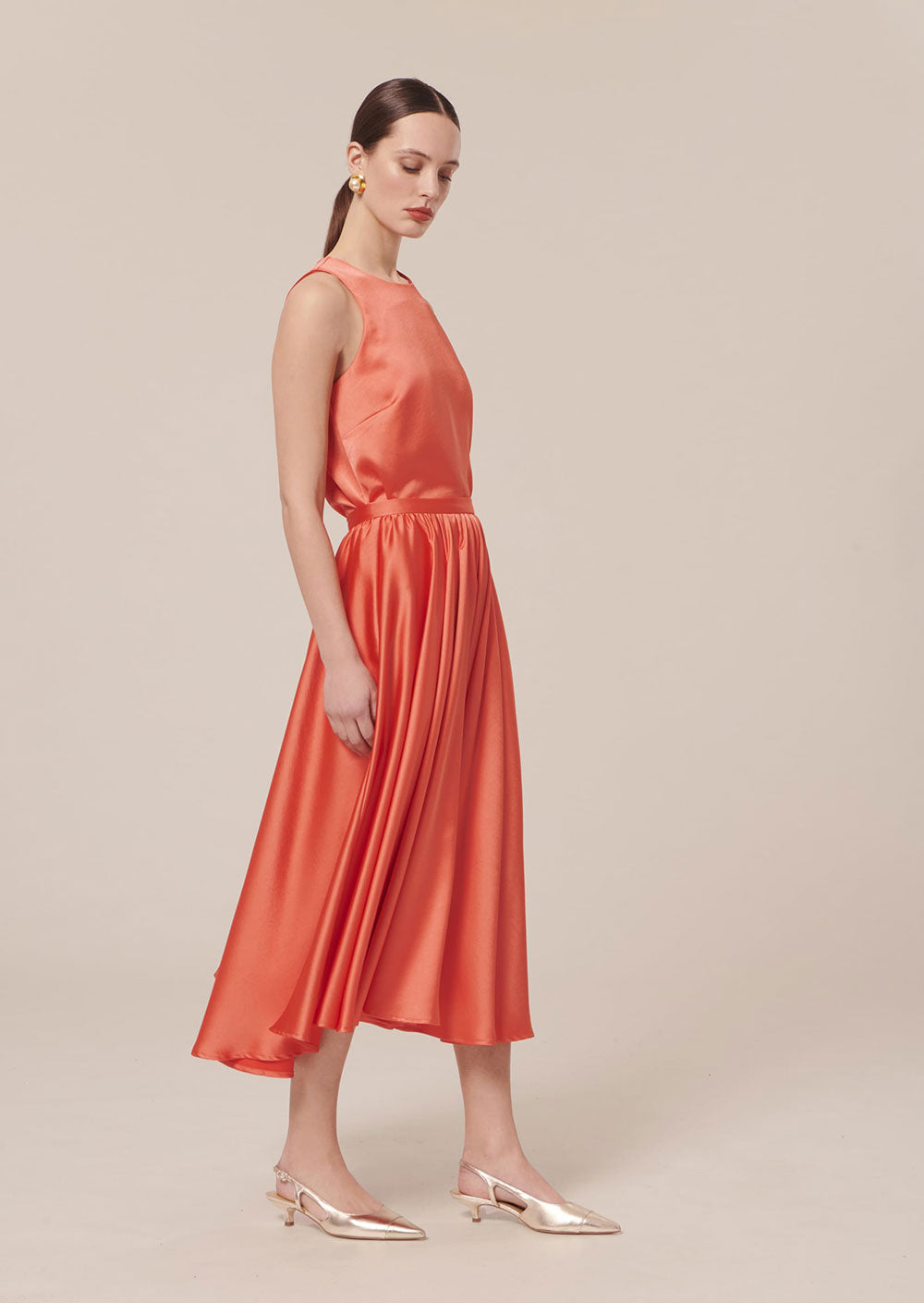 Jolanda skirt - Coral - Domino Style