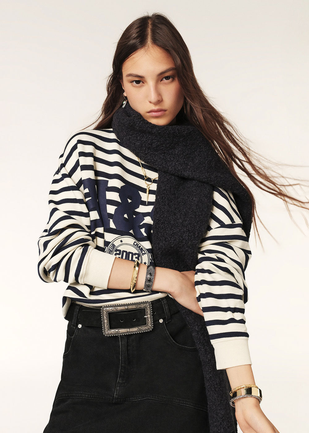 Benjamin Cropped Sweatshirt - Domino Style