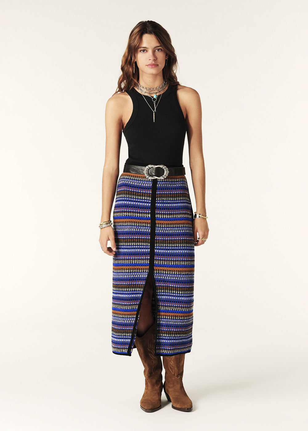 Flame Midi Skirt - Domino Style