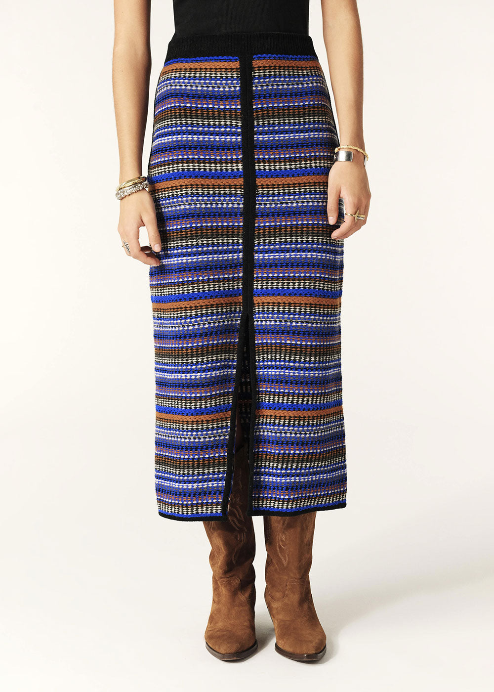 Flame Midi Skirt - Domino Style