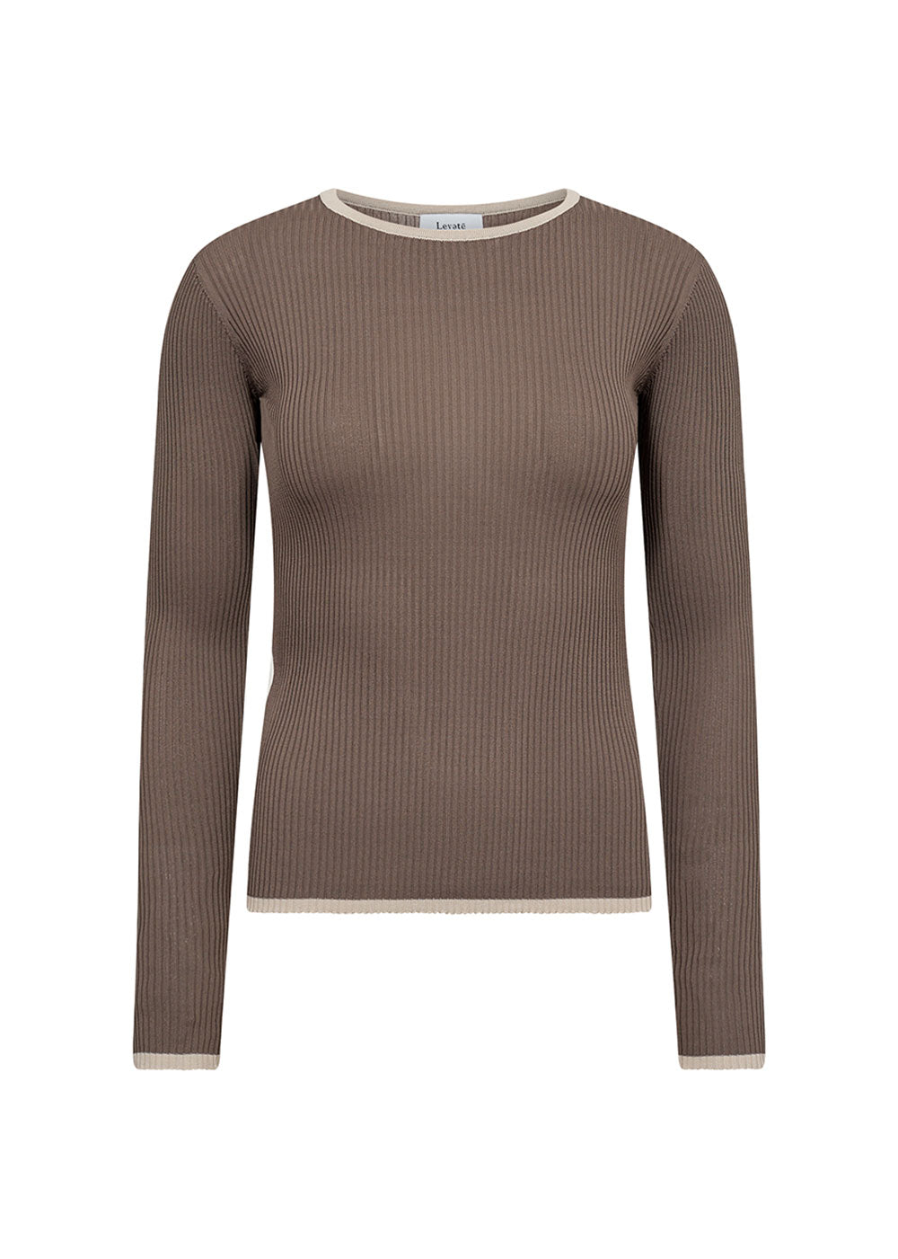 Nona Long-Sleeved Top - Brown - Domino Style