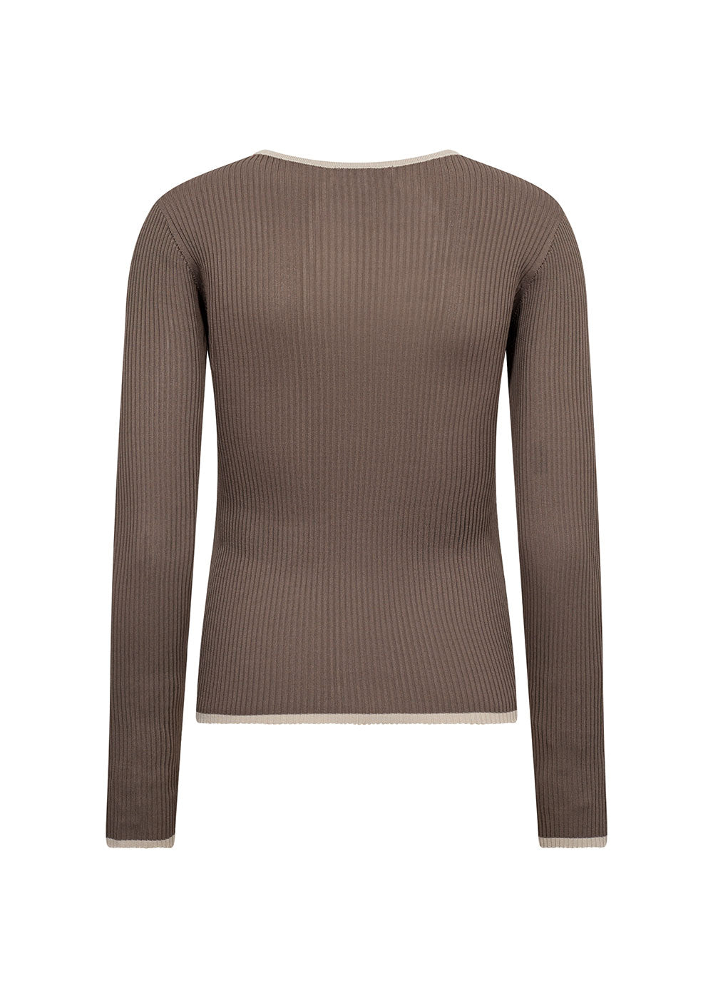 Nona Long-Sleeved Top - Brown - Domino Style