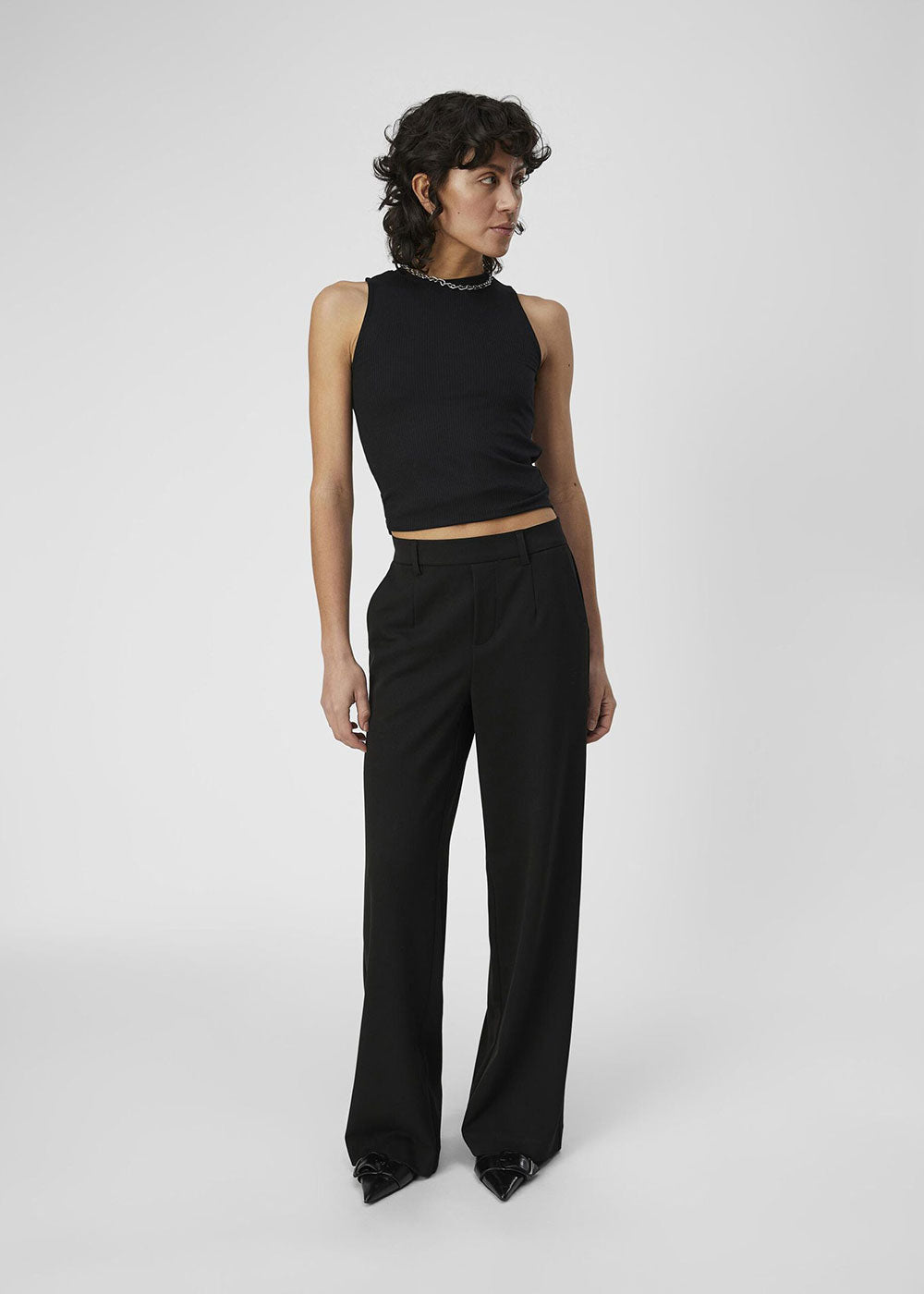 OBJLISA Trousers - Black - Domino Style