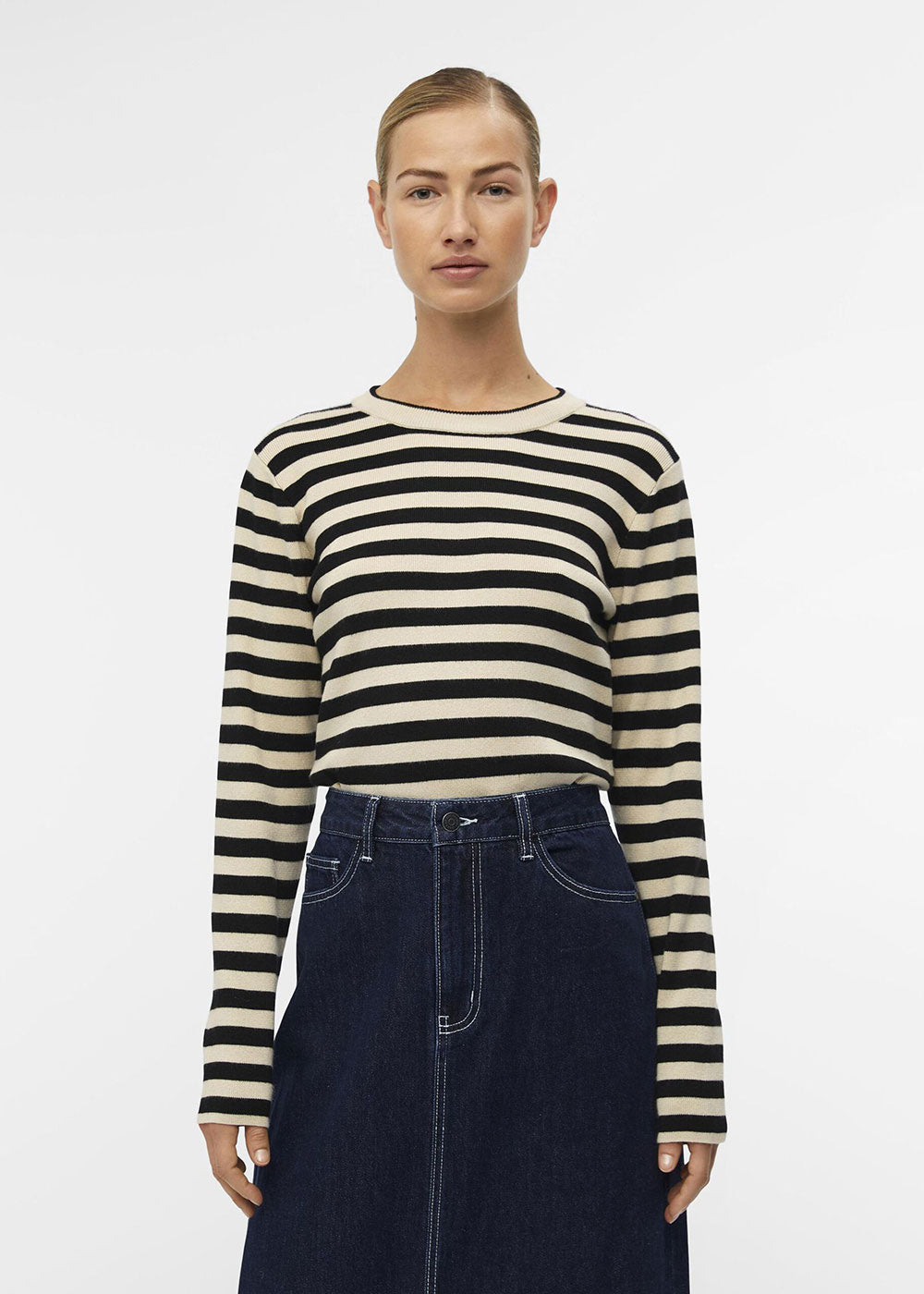 OBJESTER Striped Pullover - Domino Style