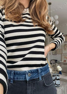 OBJESTER Striped Pullover - Domino Style