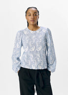 Detailed Blouse - Kentucky Blue - Domino Style