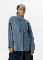 Oversized Denim Shirt - Domino Style