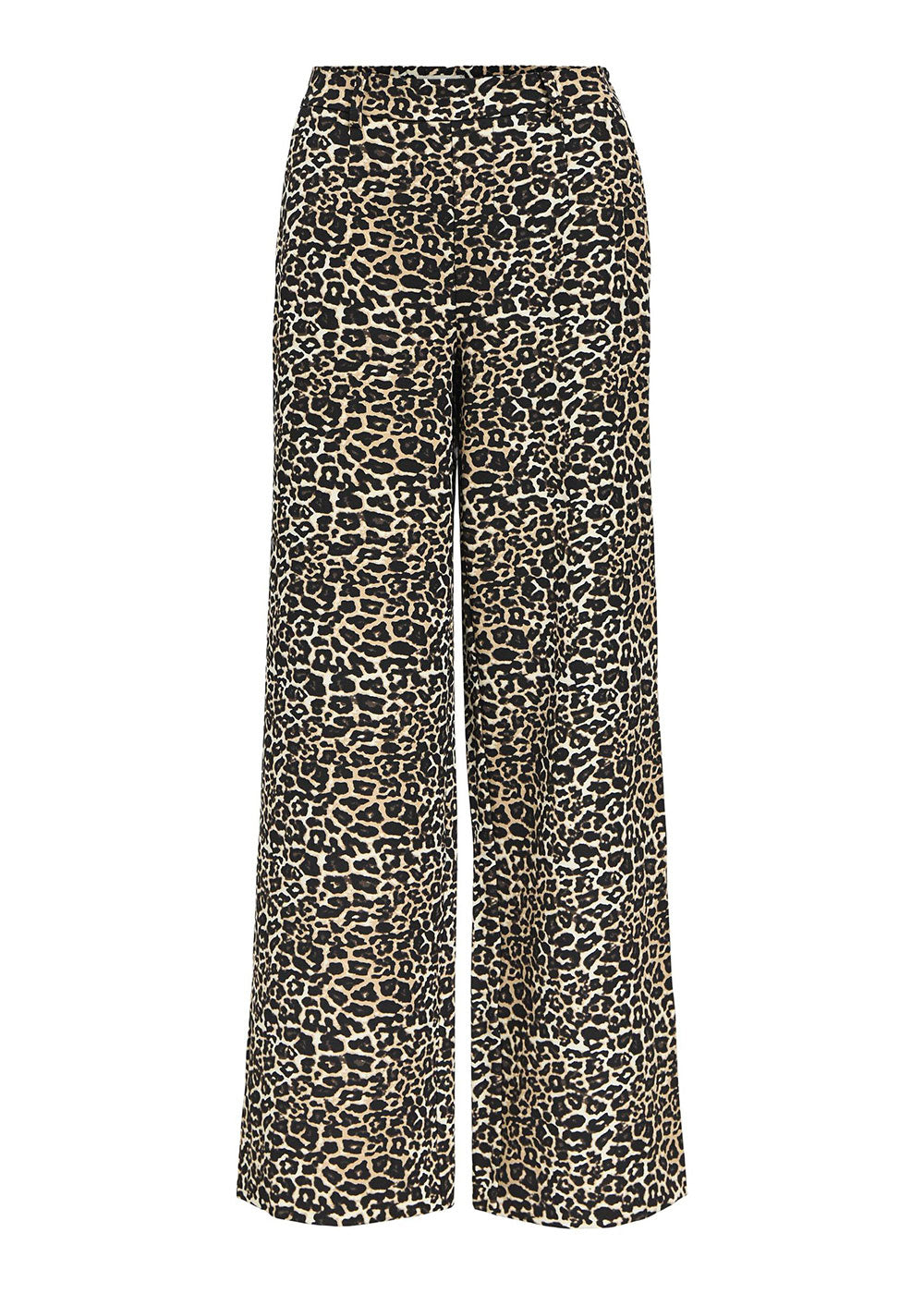 Leopard Print Wide-Leg Trousers - Domino Style