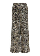 Leopard Print Wide-Leg Trousers - Domino Style