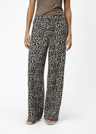 Leopard Print Wide-Leg Trousers - Domino Style