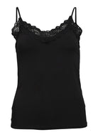 OBJLEENA Lace Camisole - Black - Domino Style