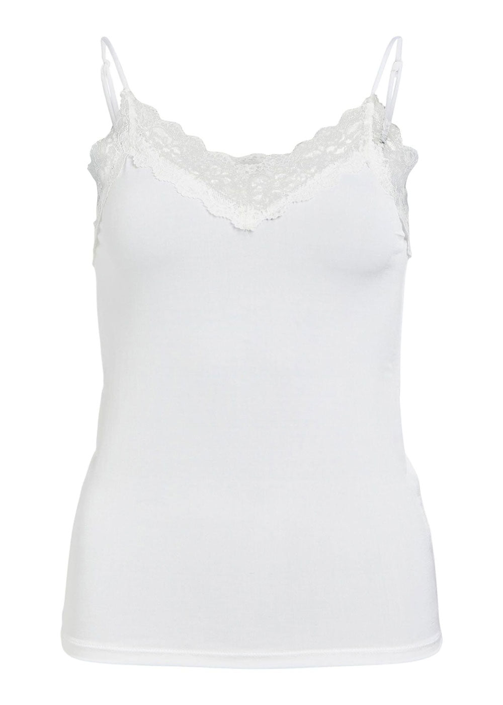 OBJLEENA Lace Camisole - White - Domino Style