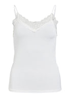 OBJLEENA Lace Camisole - White - Domino Style