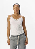 OBJLEENA Lace Camisole - White - Domino Style