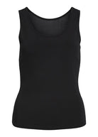 OBJLEENA U-Neck Vest Top - Black - Domino Style