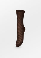 Mina Glitter Sock - Brown - Domino Style