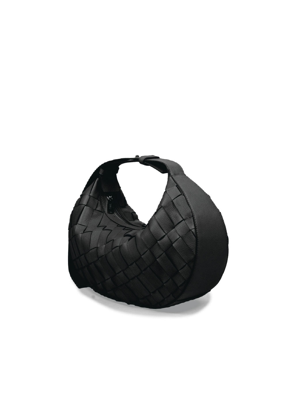 Sienna Box Weave Bag - Black - Domino Style