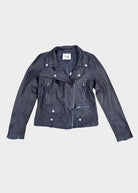 Grace Leather Biker Jacket - Domino Style