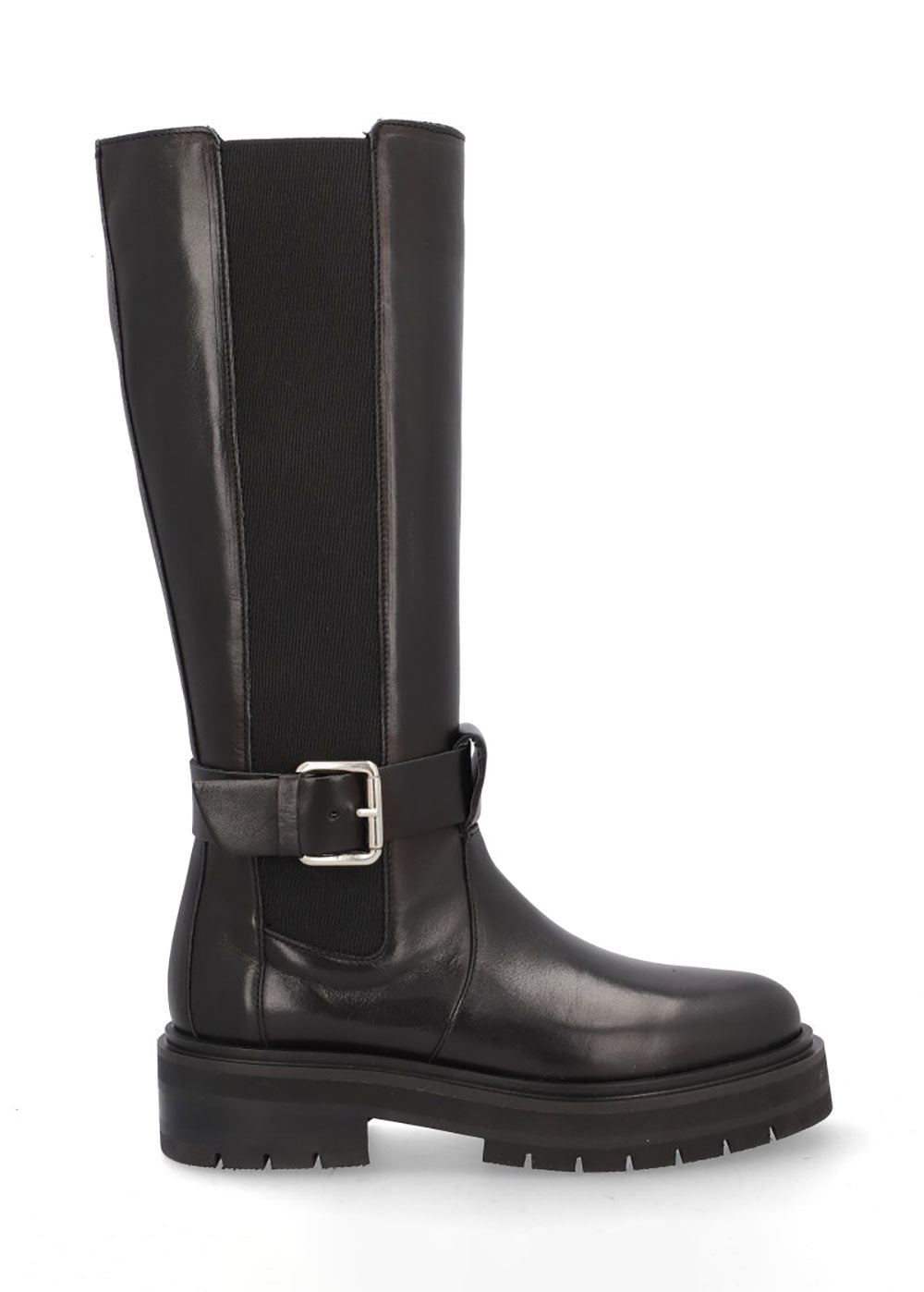 Calf Biker Boots - Domino Style