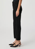 Anessa Wide Leg Jeans - Black Shadow - Domino Style