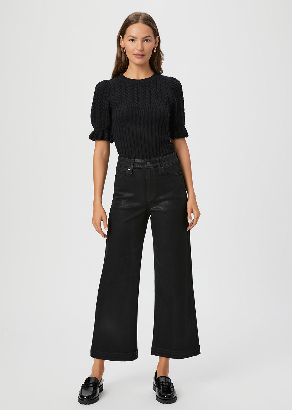 Anessa Wide Leg Jean - Black Fog Luxe - Domino Style