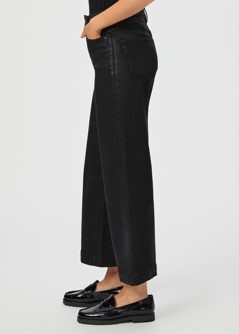 Anessa Wide Leg Jean - Black Fog Luxe - Domino Style