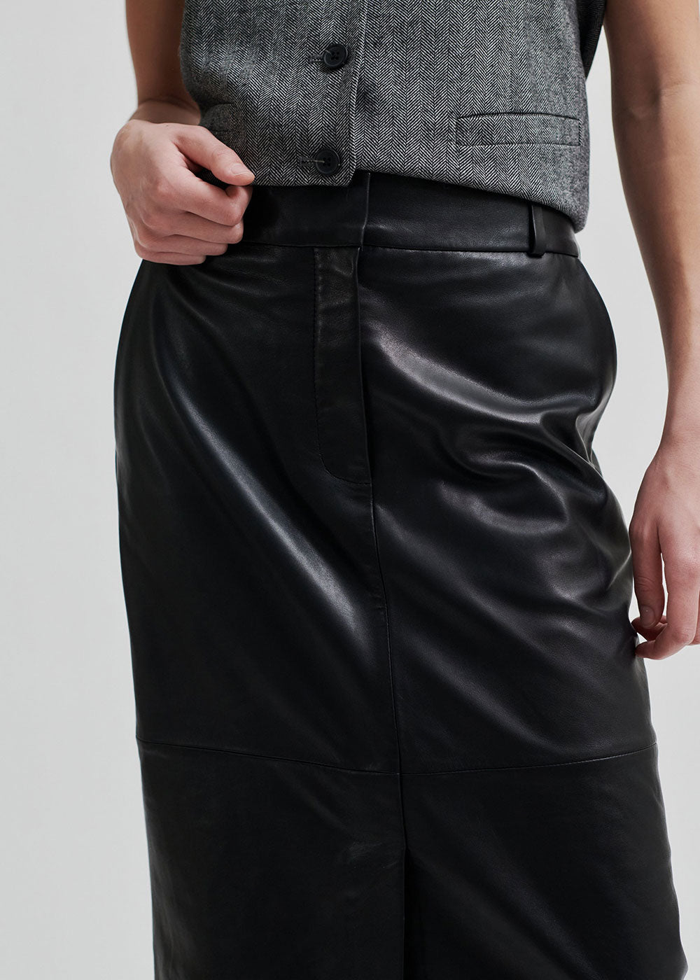 Letho Leather Maxi Skirt - Domino Style