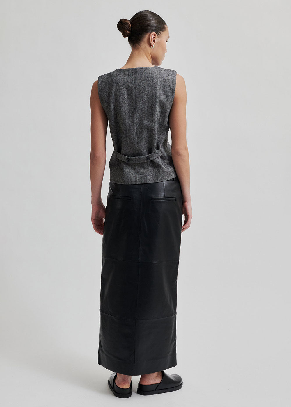 Letho Leather Maxi Skirt - Domino Style