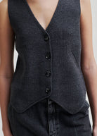 Willa Knit Waistcoat - Domino Style