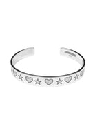 Star Heart Engraved Bangle - Small - Domino Style