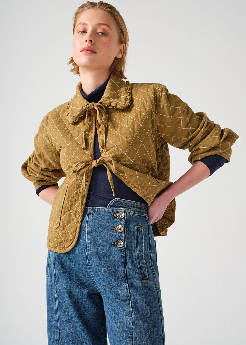 Heidi Jacket - Olive - Domino Style