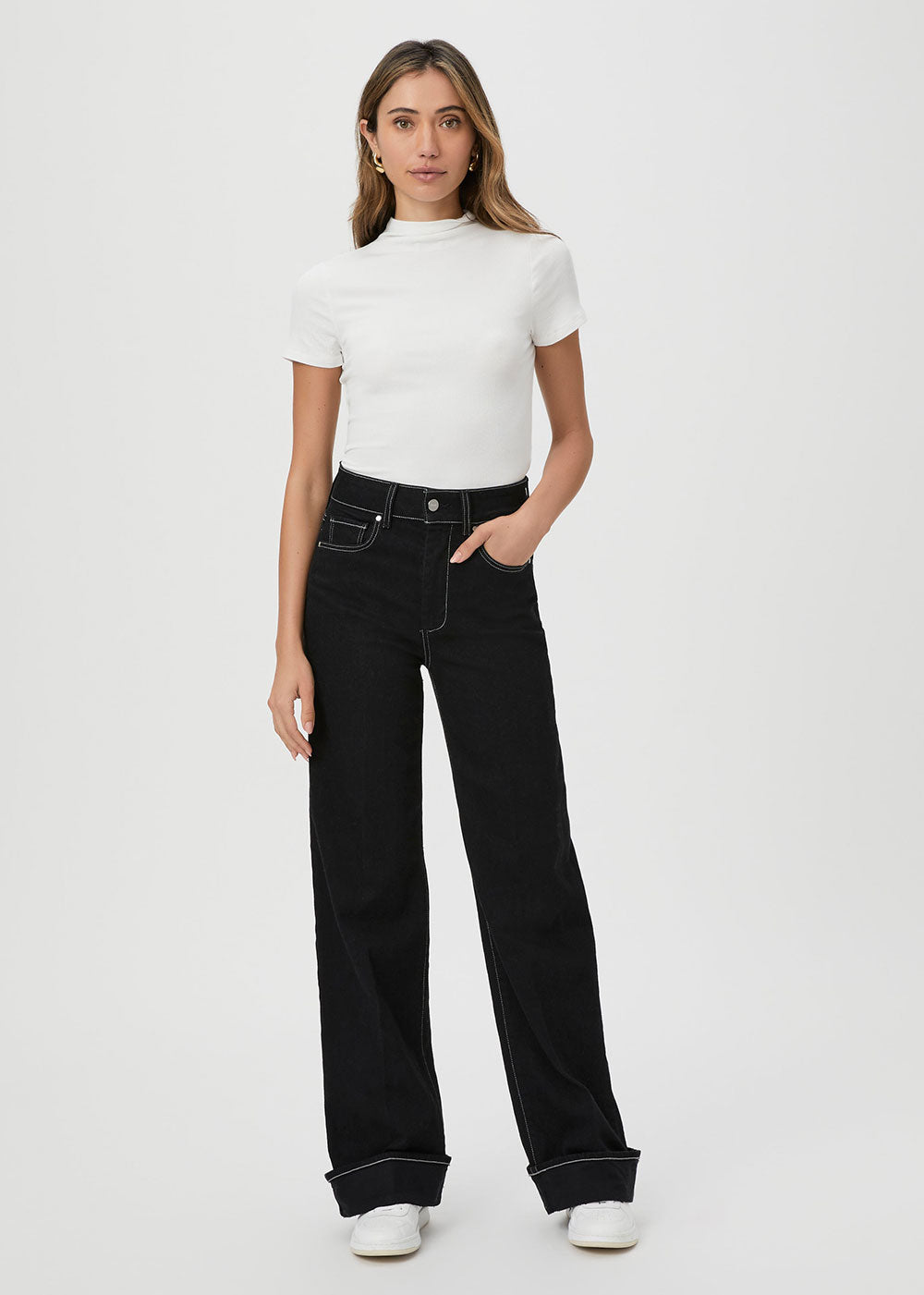 Sasha 32" Wide Leg Jeans - Domino Style