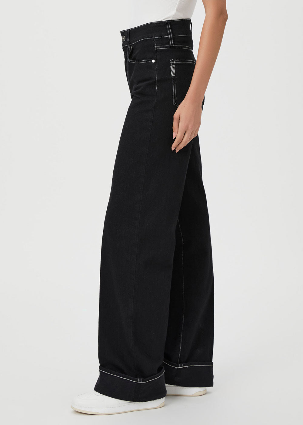 Sasha 32" Wide Leg Jeans - Domino Style