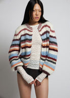 Gabi Cardigan - Multi Chalk - Domino Style