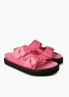 Galia Leather Sandals - Fuchsia - Domino Style