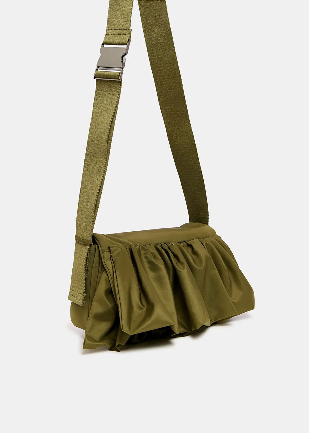 Garrison Ruffle Bag - Khaki - Domino Style