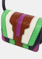 Gello Bag - Navy, Green & Brown - Domino Style