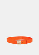 Gelt Leather Belt - Orange - Domino Style