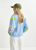 Hecrazy Sequin Sweatshirt - Aqua - Domino Style