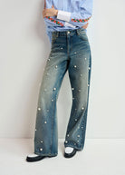 Held Pearl Embelished Jeans - Domino Style