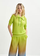 Hemirates Polo Top - Lime - Domino Style