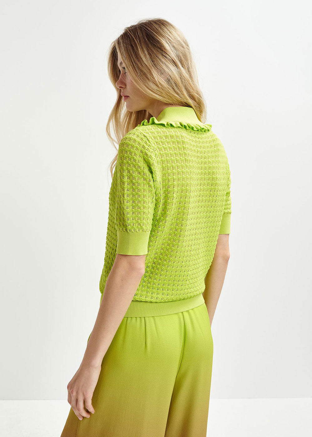 Hemirates Polo Top - Lime - Domino Style