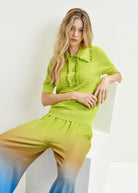 Hemirates Polo Top - Lime - Domino Style