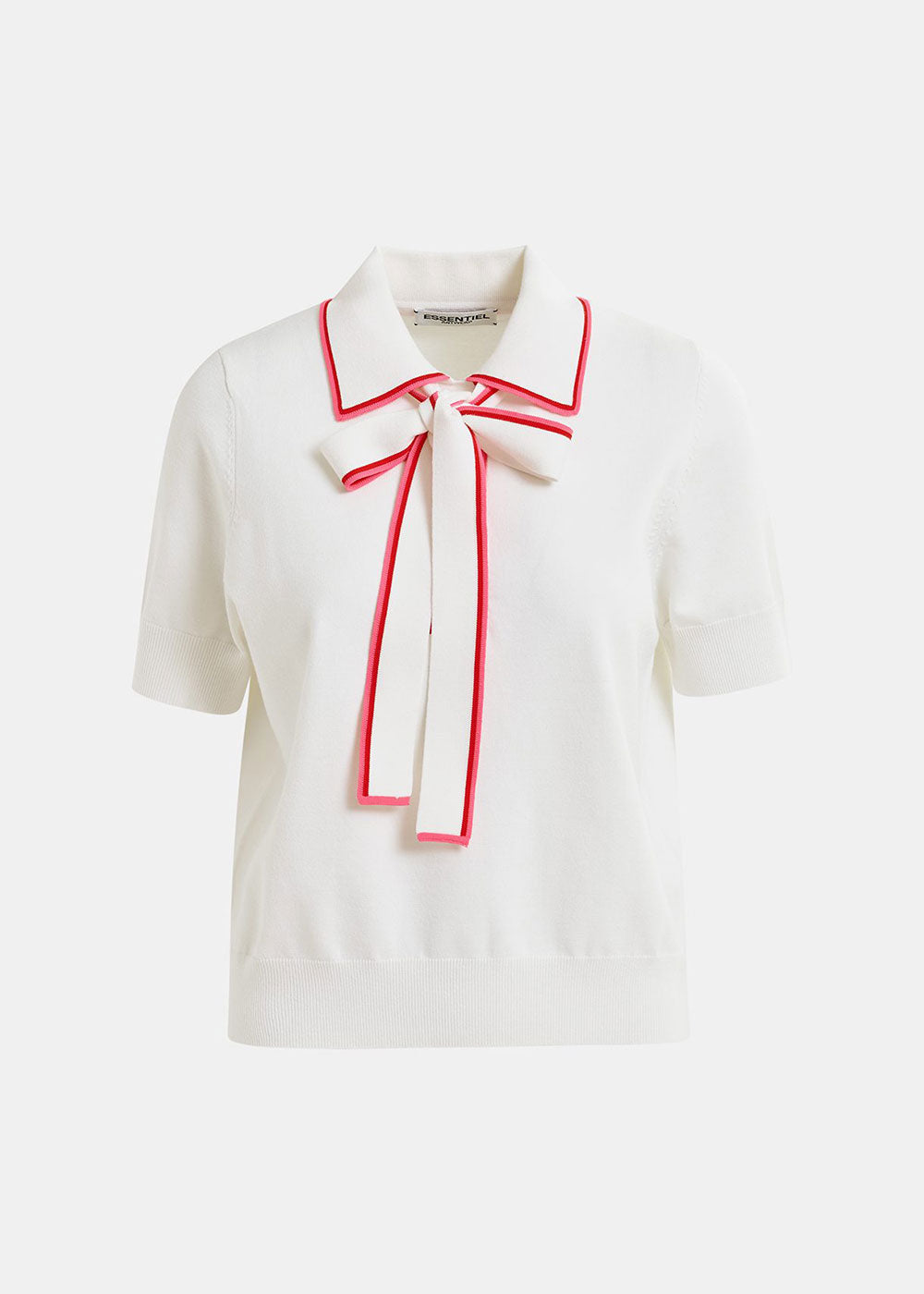 Hight Fine-Knit Polo - Off White - Domino Style