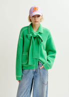 Hoops Contrast Stitch Knit - Green - Domino Style