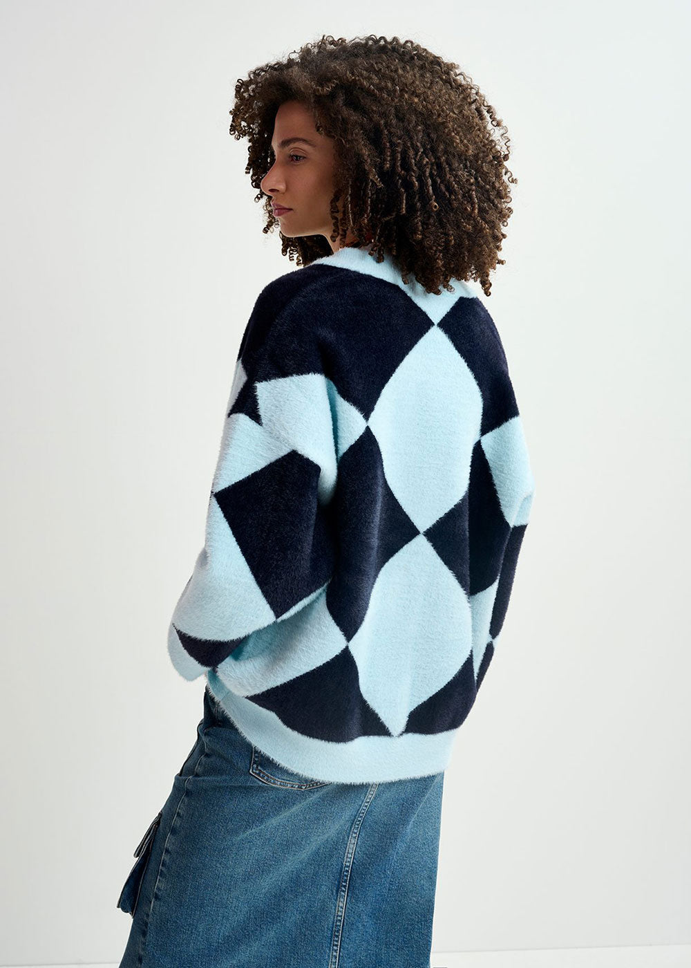 How Cardigan - Blue - Domino Style