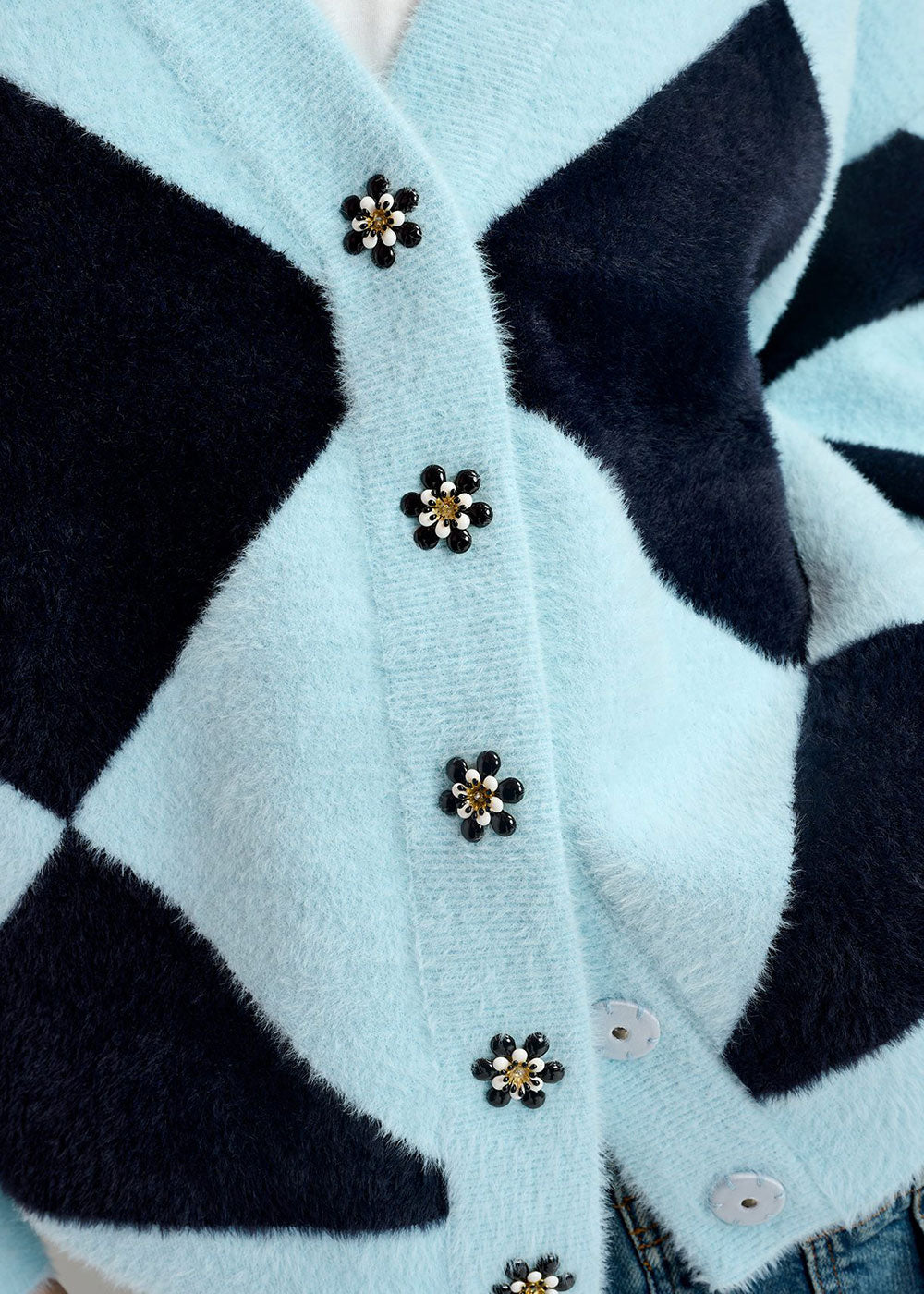 How Cardigan - Blue - Domino Style