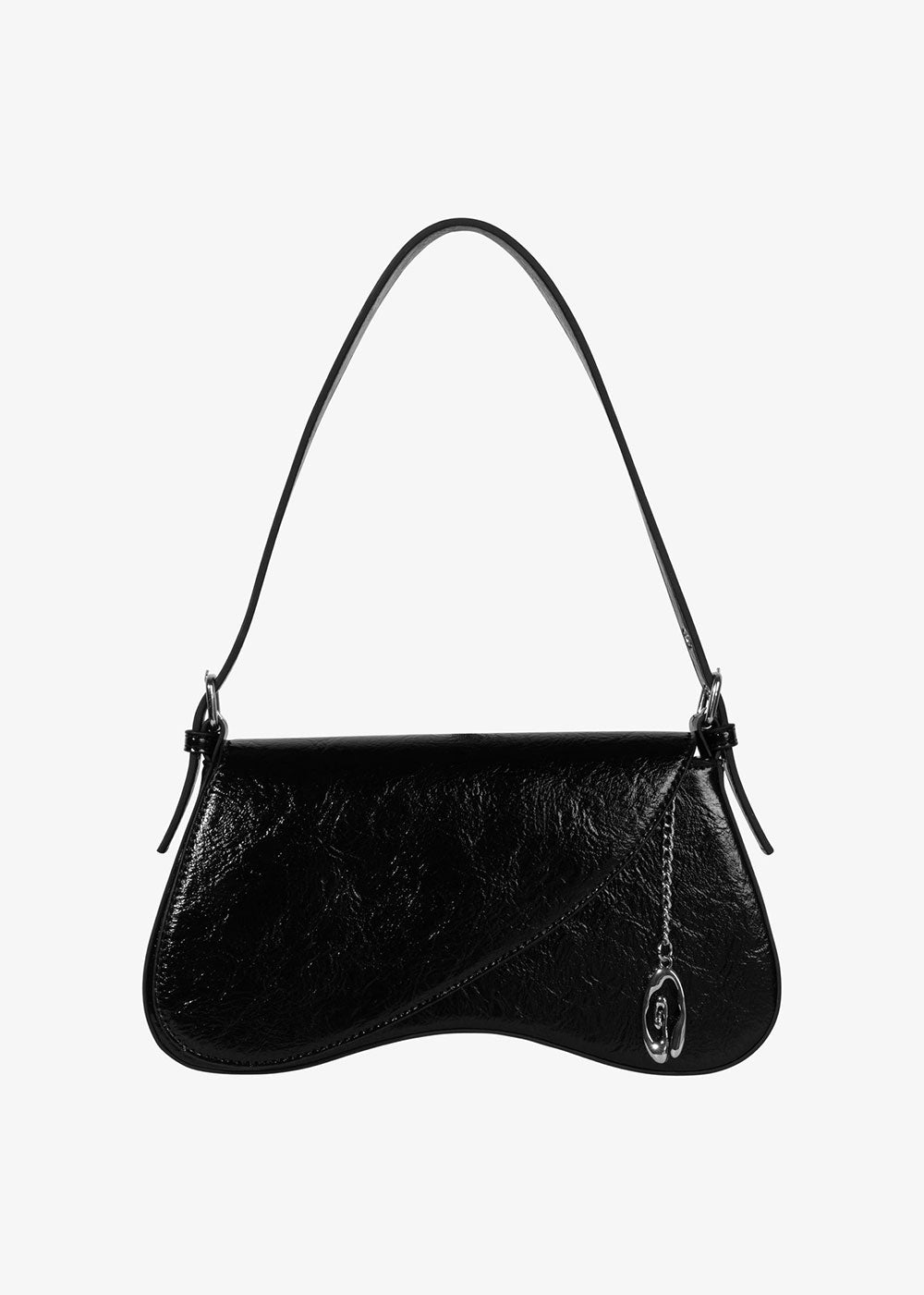 Skye Bag - Cracked Black - Domino Style