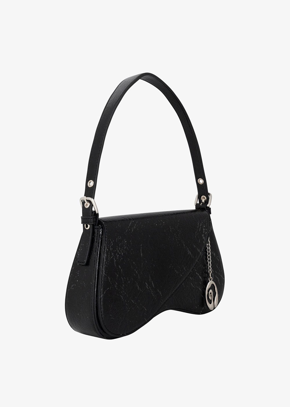 Skye Bag - Cracked Black - Domino Style